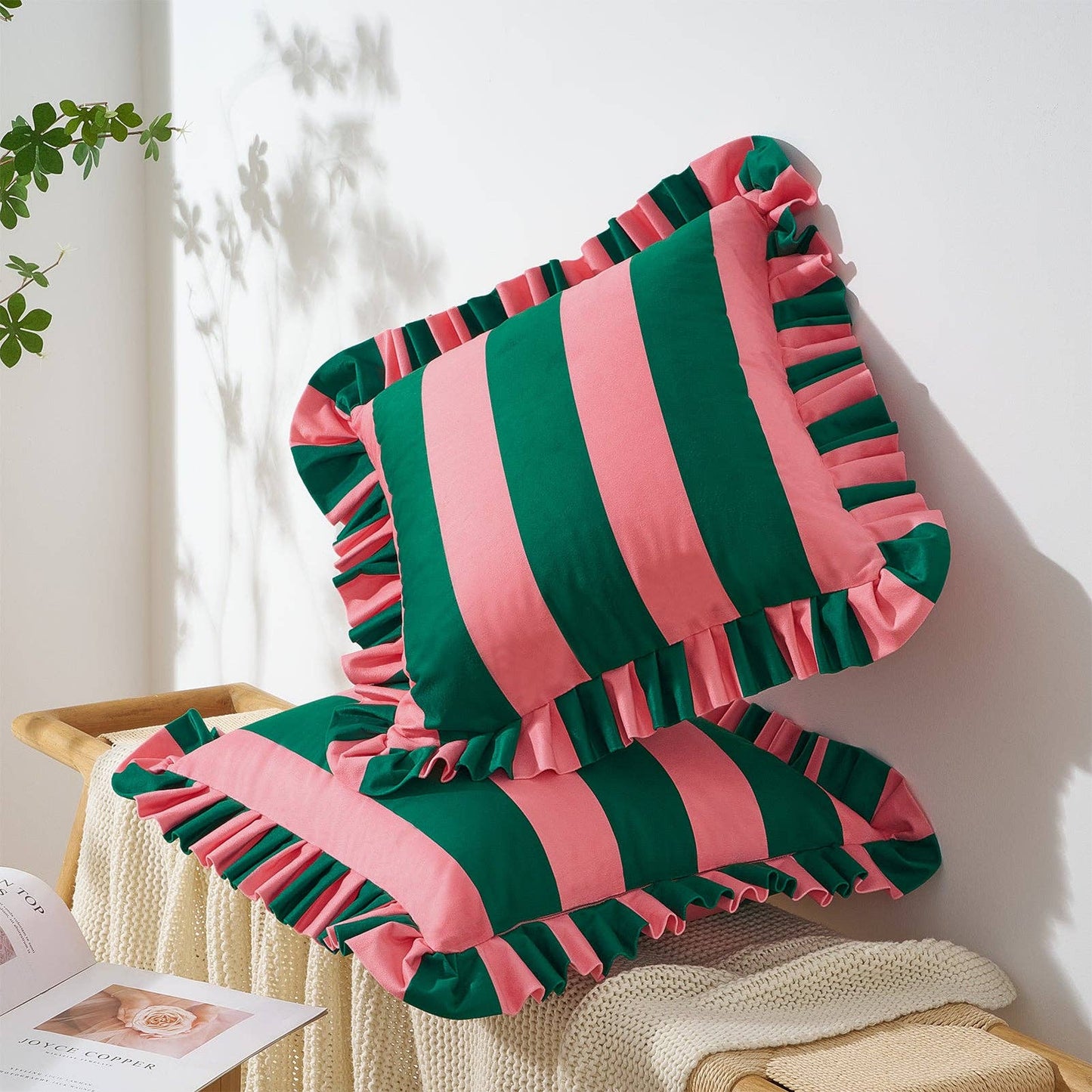 Quetzal Pillow - Pink/Dark Teal