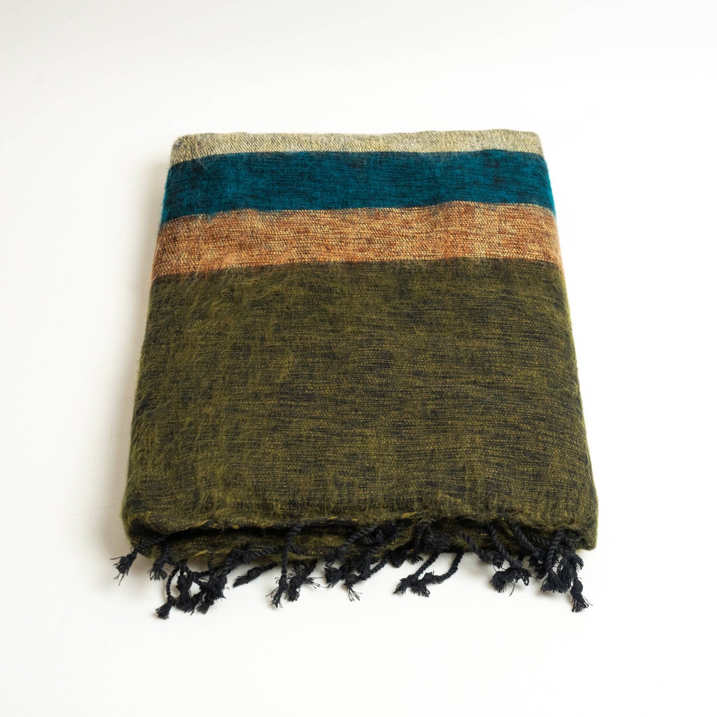 Extra Soft Yak wool Travel Throw Blanket  46"x96" Handmade