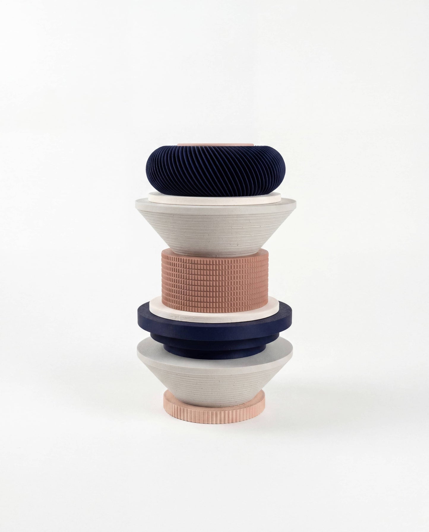 Totem Sculptural Vase - Cobalt Pink White - Statement Decor