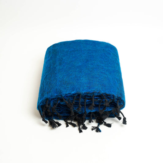 Extra Soft Yak wool Travel Throw Blanket  46"x96" Handmade