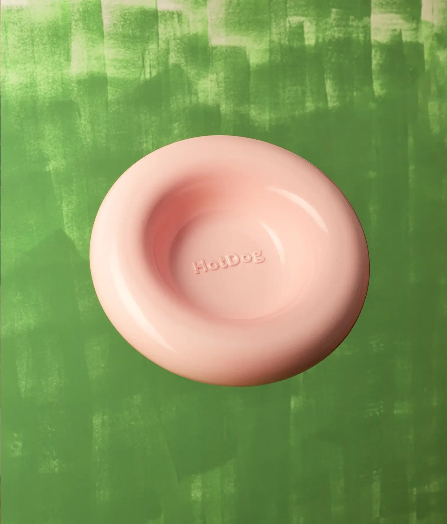 Pink ceramic dog feeder x1