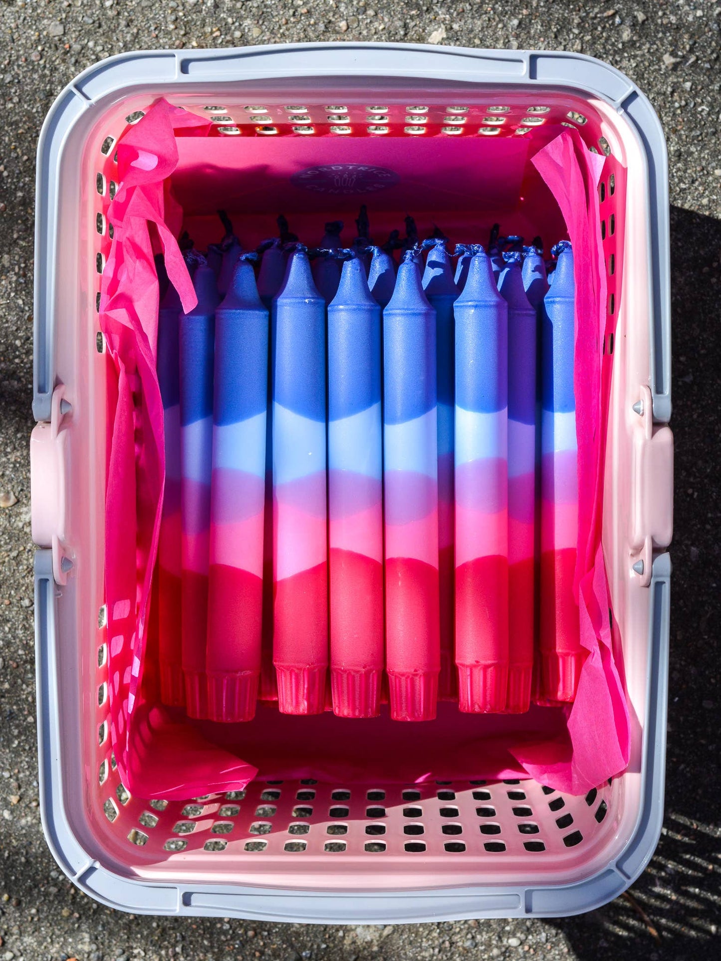 Taper candles- Summer vibes / Seaside Sunsets blue colours
