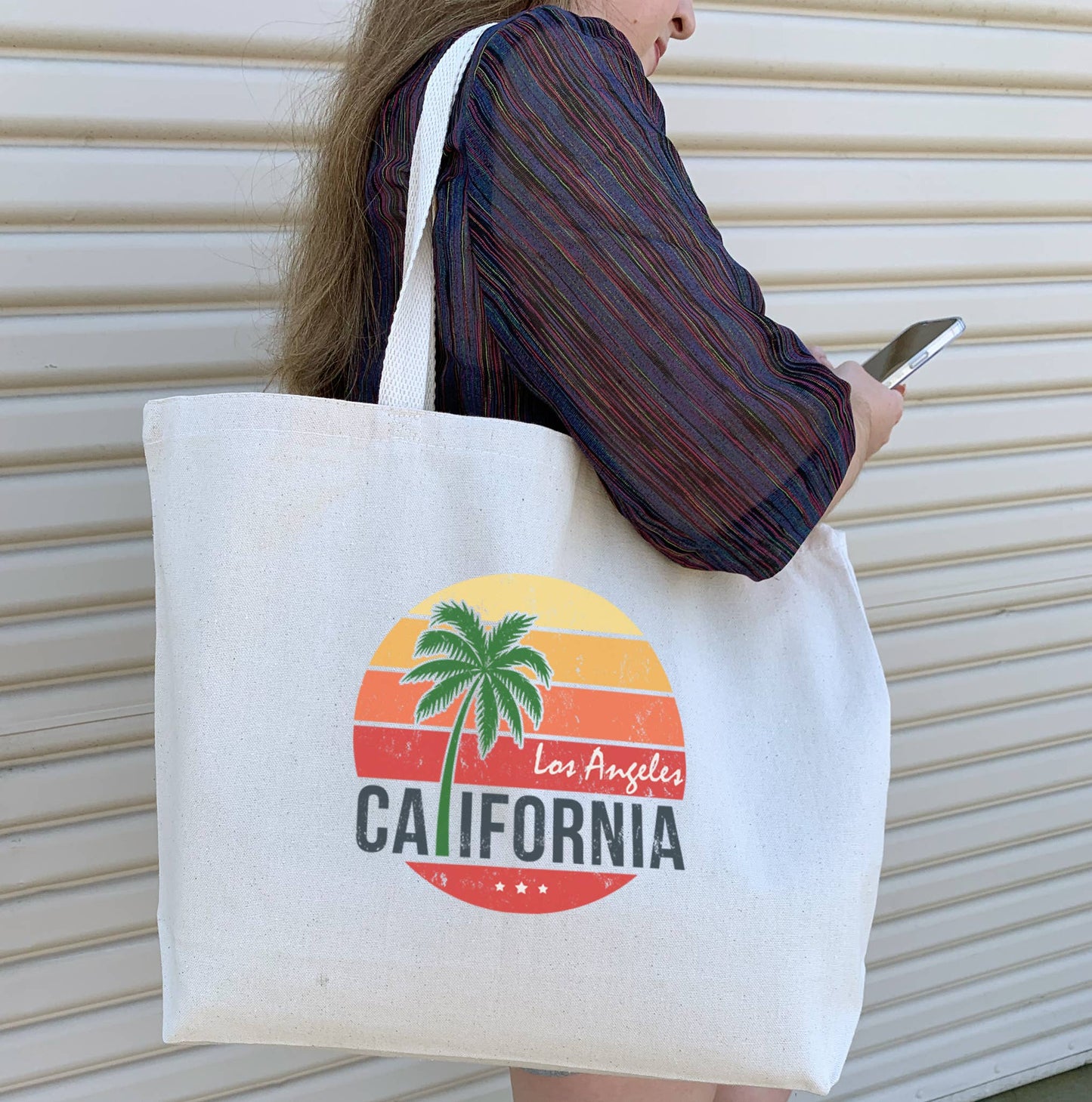 Custom Printed Large Canvas Tote Bag with Your Design