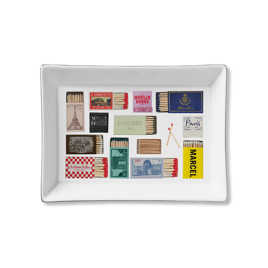Paris Matches Ceramic Trinket Tray
