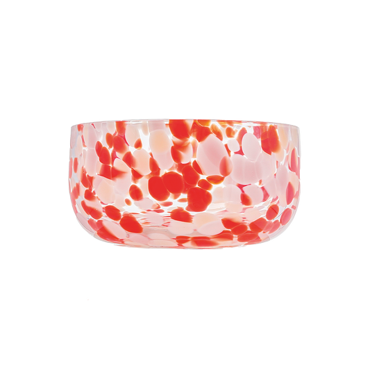 Red speckled bowl