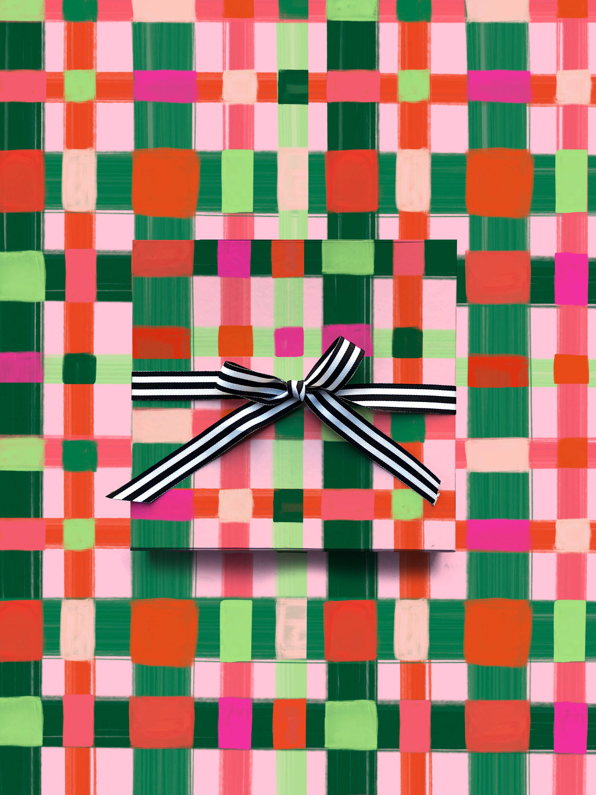 Staggered Plaid Holiday Wrap