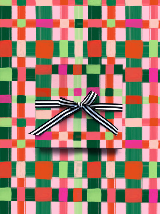Staggered Plaid Holiday Wrap