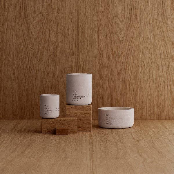 Soy Wax Scented Candle in Concrete Container – Small, 24hr Burn, Multiple Scents