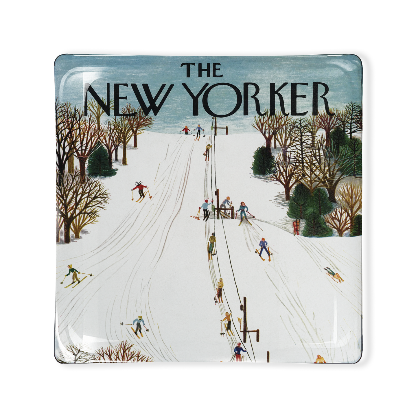 Glass Tray - Ski Slope The New Yorker