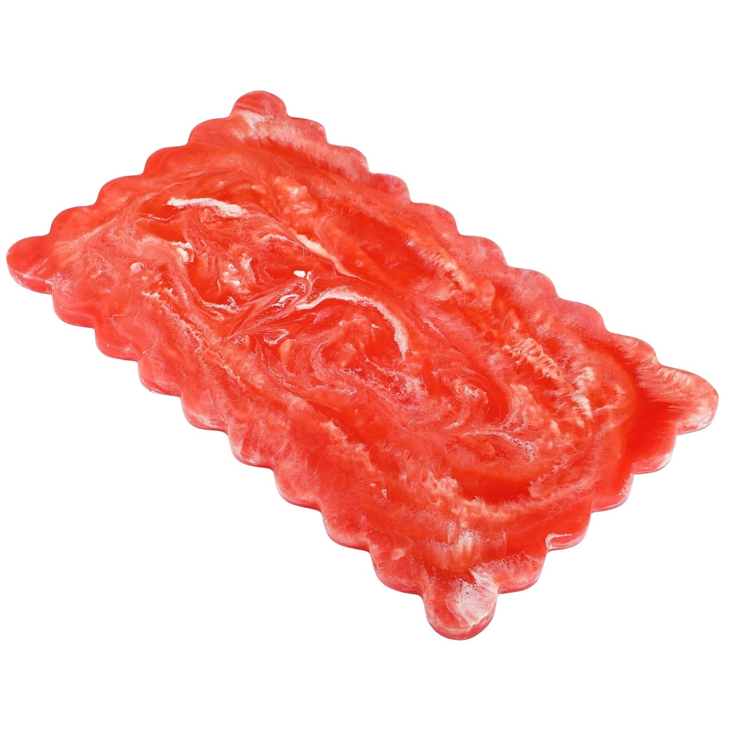 Scallop Cheese Board | Pink Hand-Poured Resin | 14 Inch