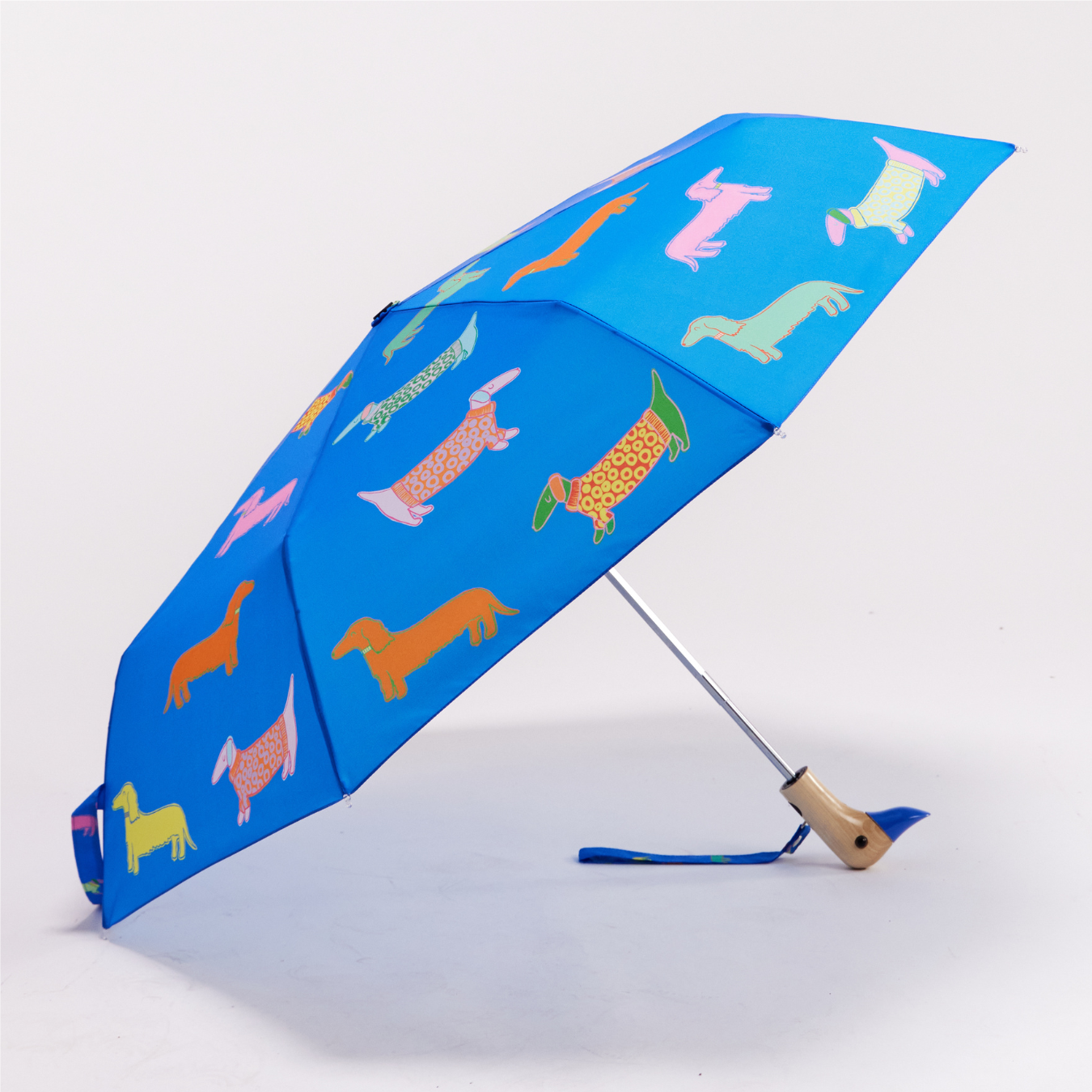 Dogs in Blue & Pink Duckhead Umbrella