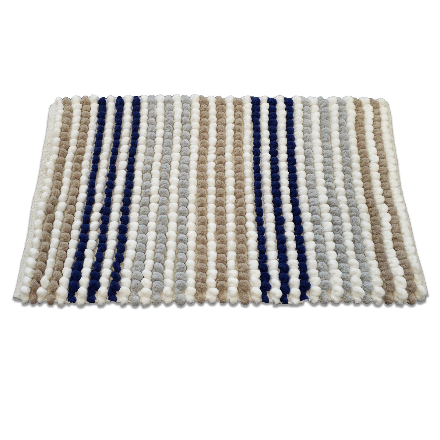 Striped Chunky Bobble Bath Mat - Super Soft & Absorbent