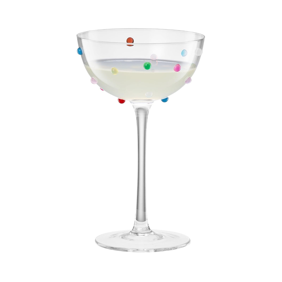 Vintage Confetti Coupe Glasses | Set of 2 | 7.44 oz