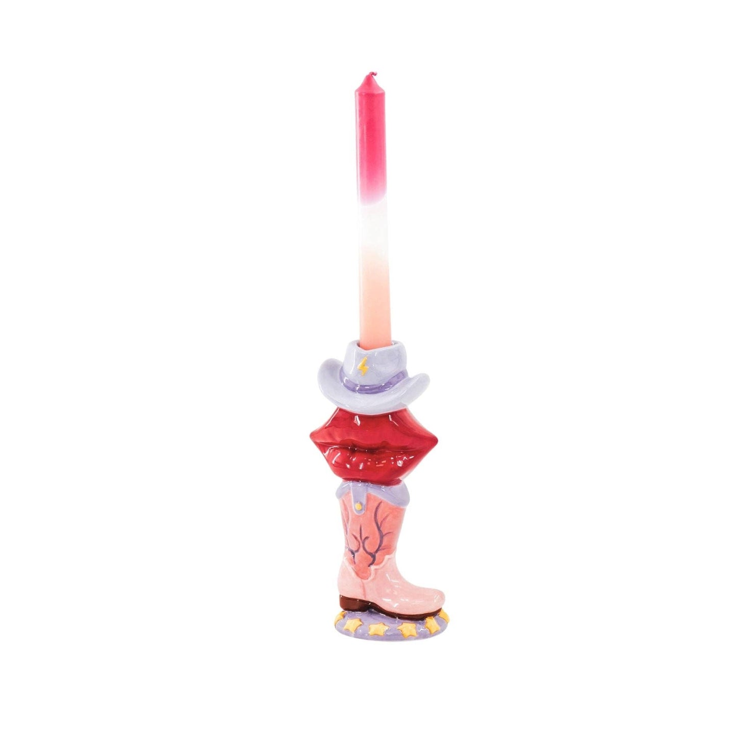 Candle Holder- Boot/ Lip/Hat - Pink/ Red/ Lilac-10x8x20 cm