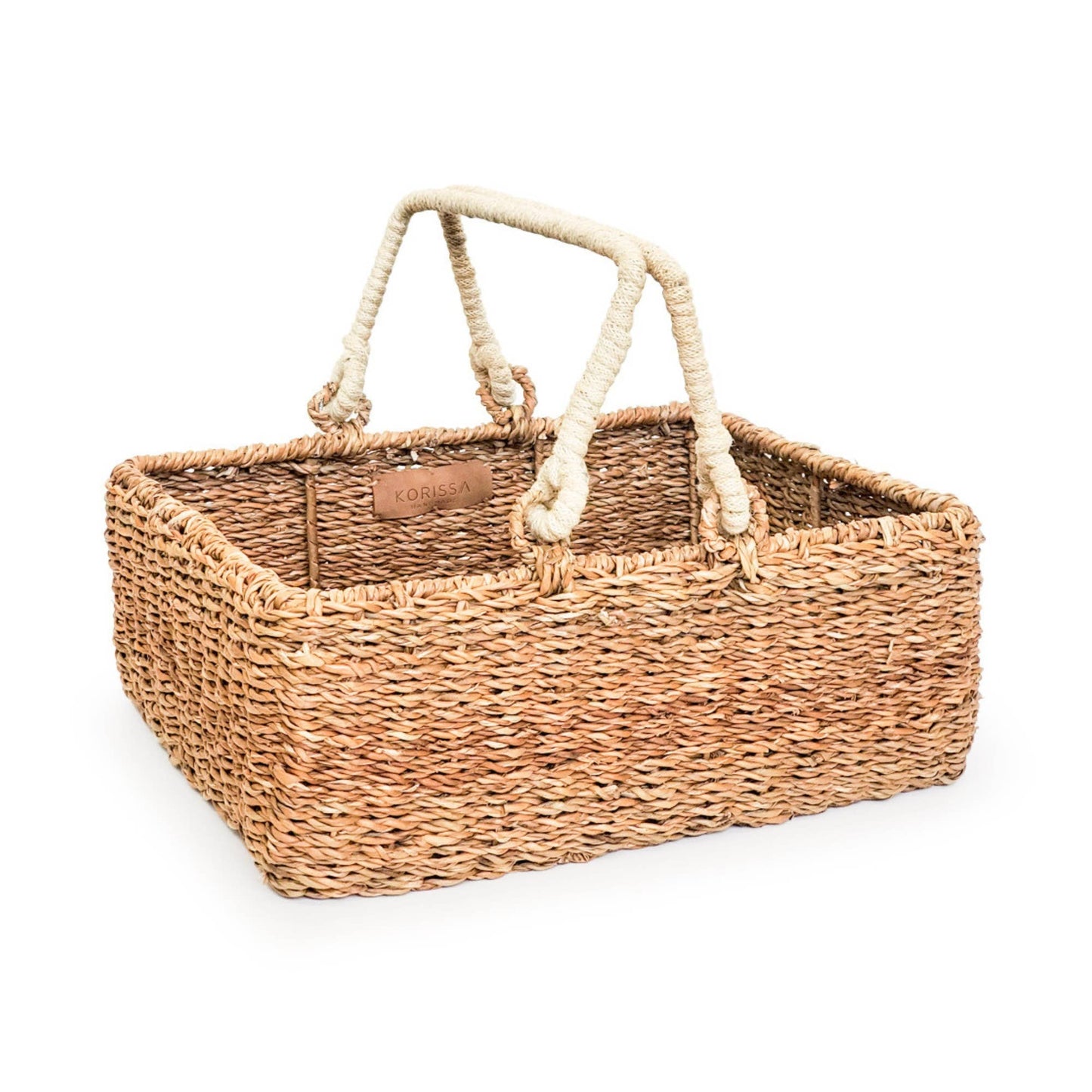 Handwoven Storage Basket • Savar Basket With Handle (L)